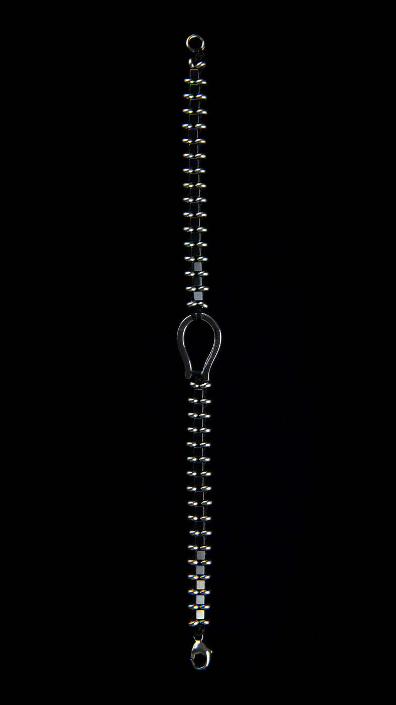 Bracciale in argento a cubi