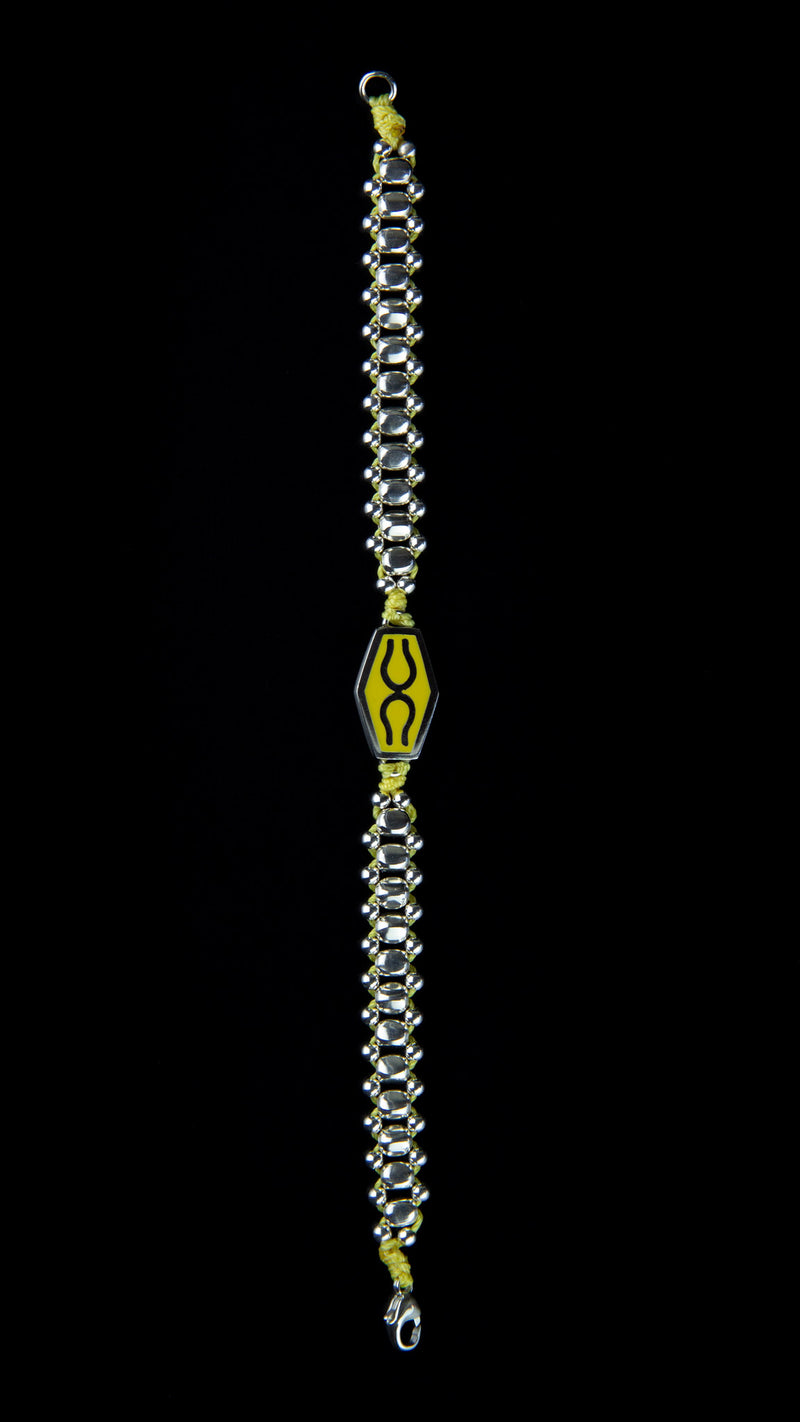 Bracciale con esagono con smalto