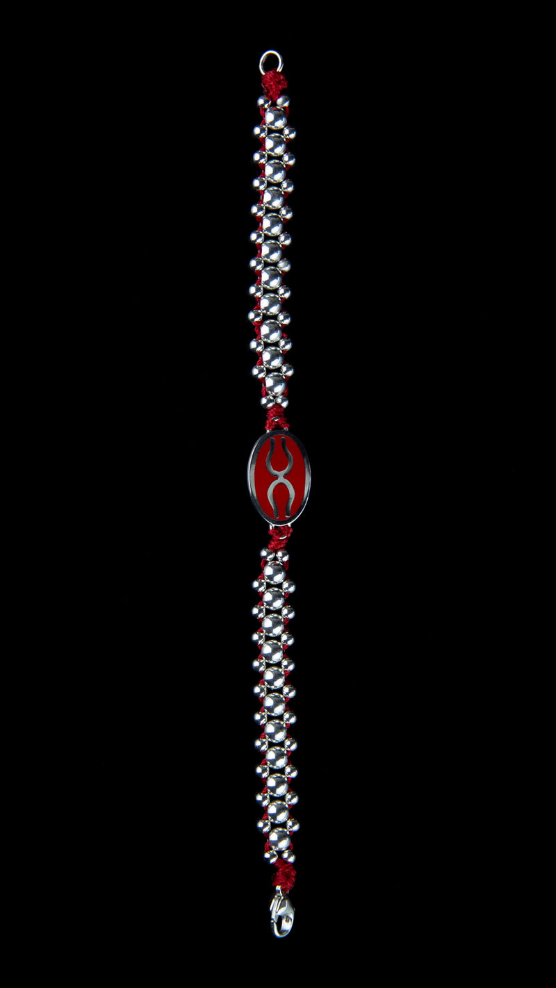Bracciale con ovale con smalto