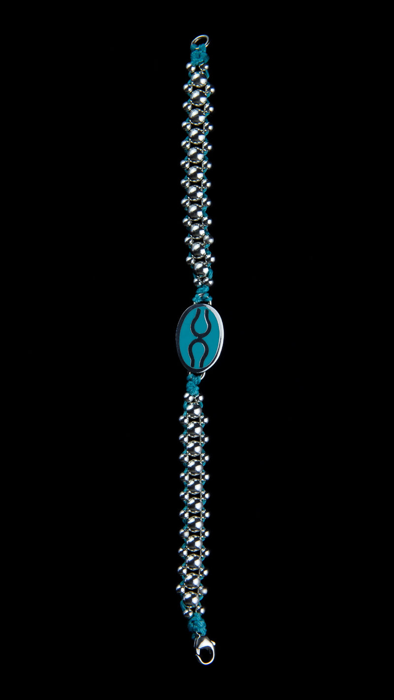 Bracciale con ovale con smalto