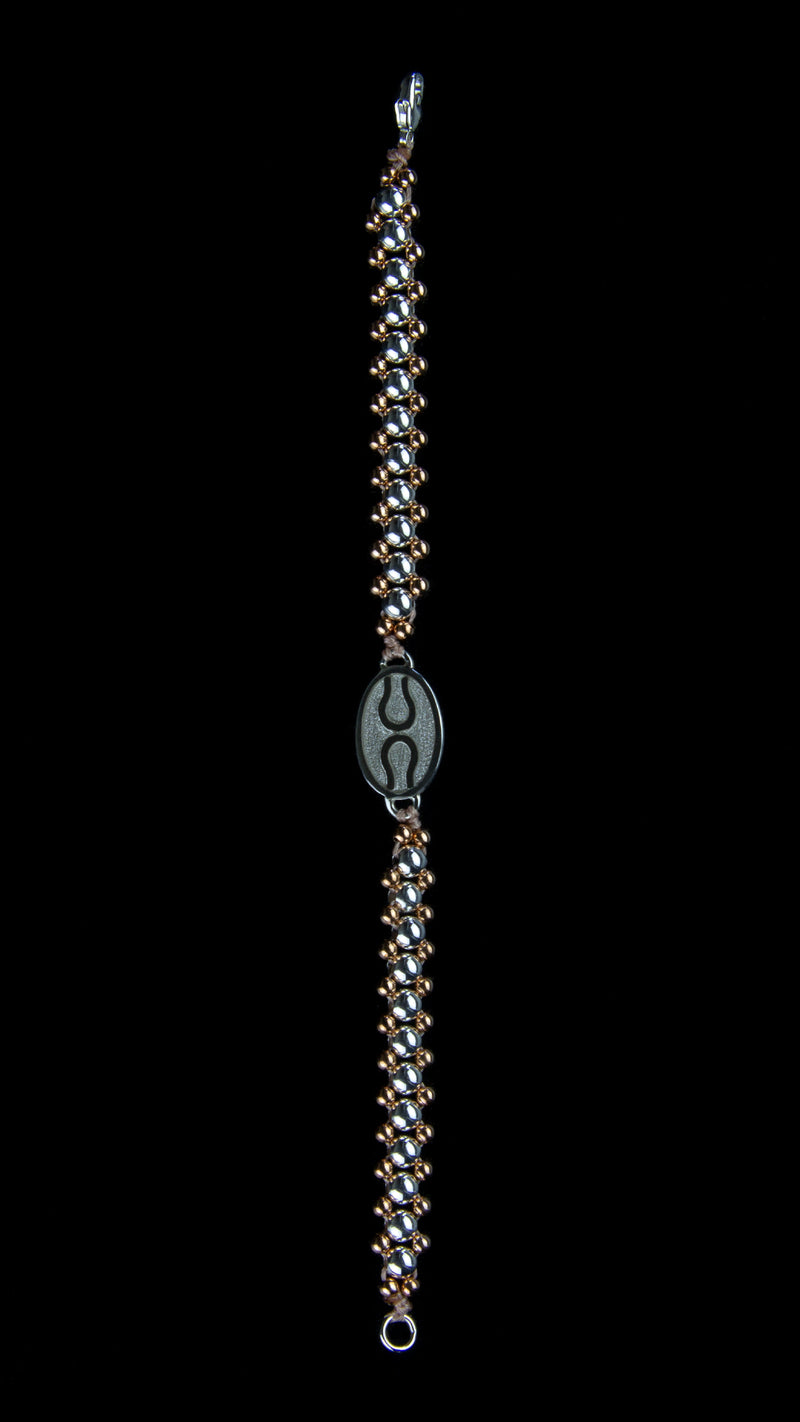 Bracciale con smalto trasparente - ovale