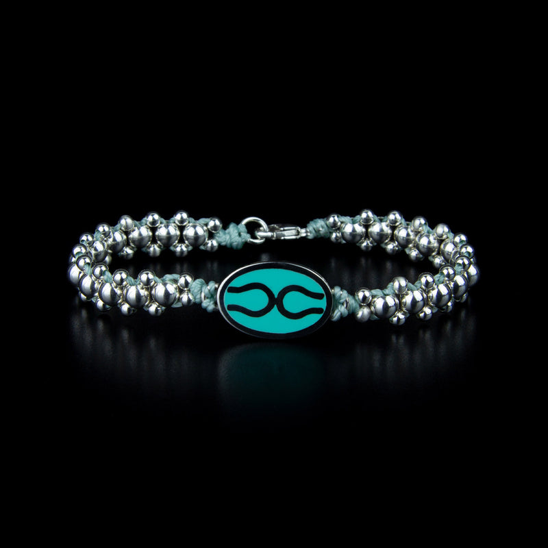 Bracciale con ovale con smalto