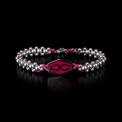 Bracciale con smalto magenta