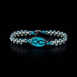 Bracciale con ovale con smalto