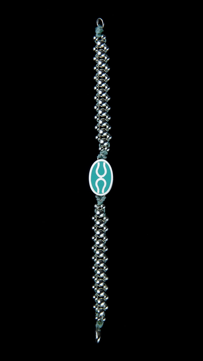 Bracciale con ovale con smalto