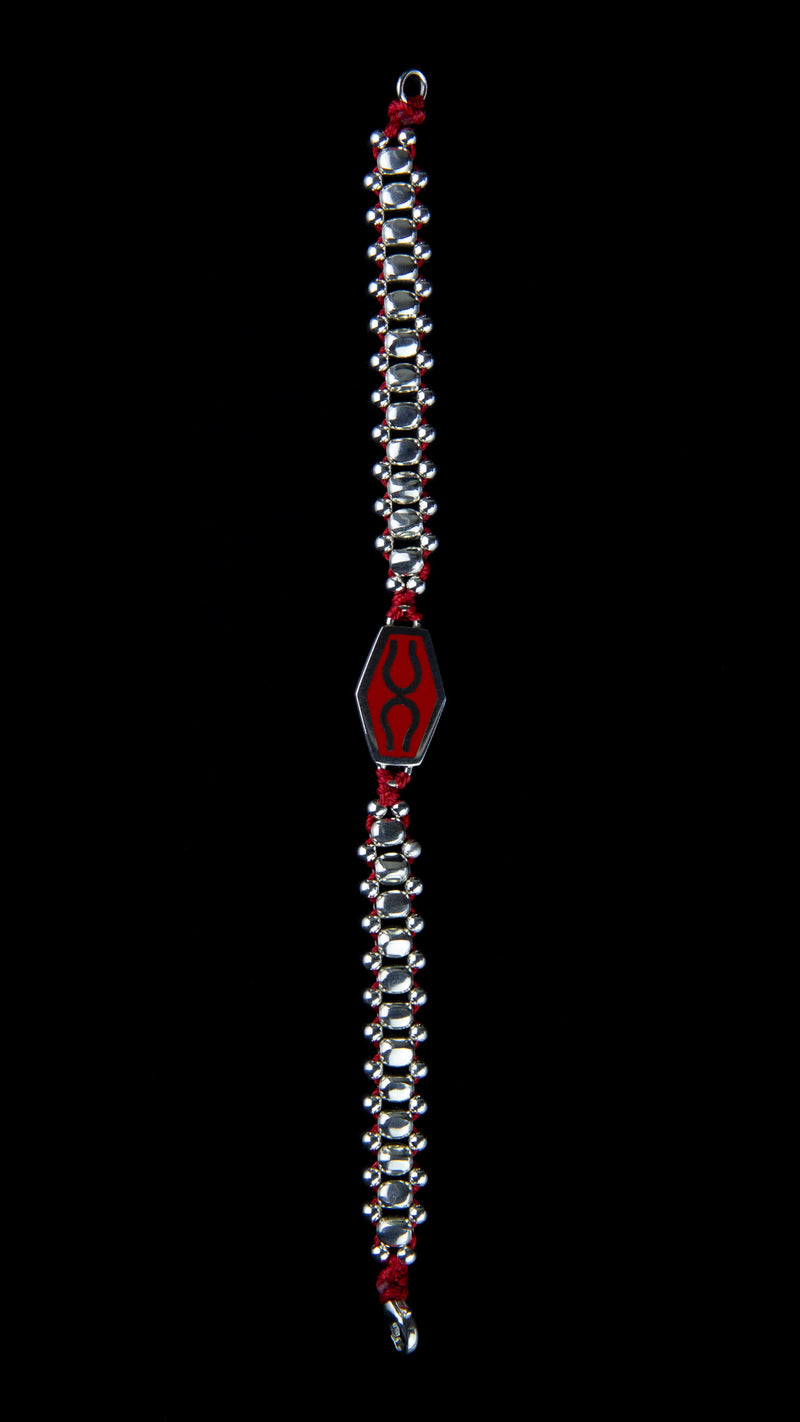 Bracciale con esagono con smalto