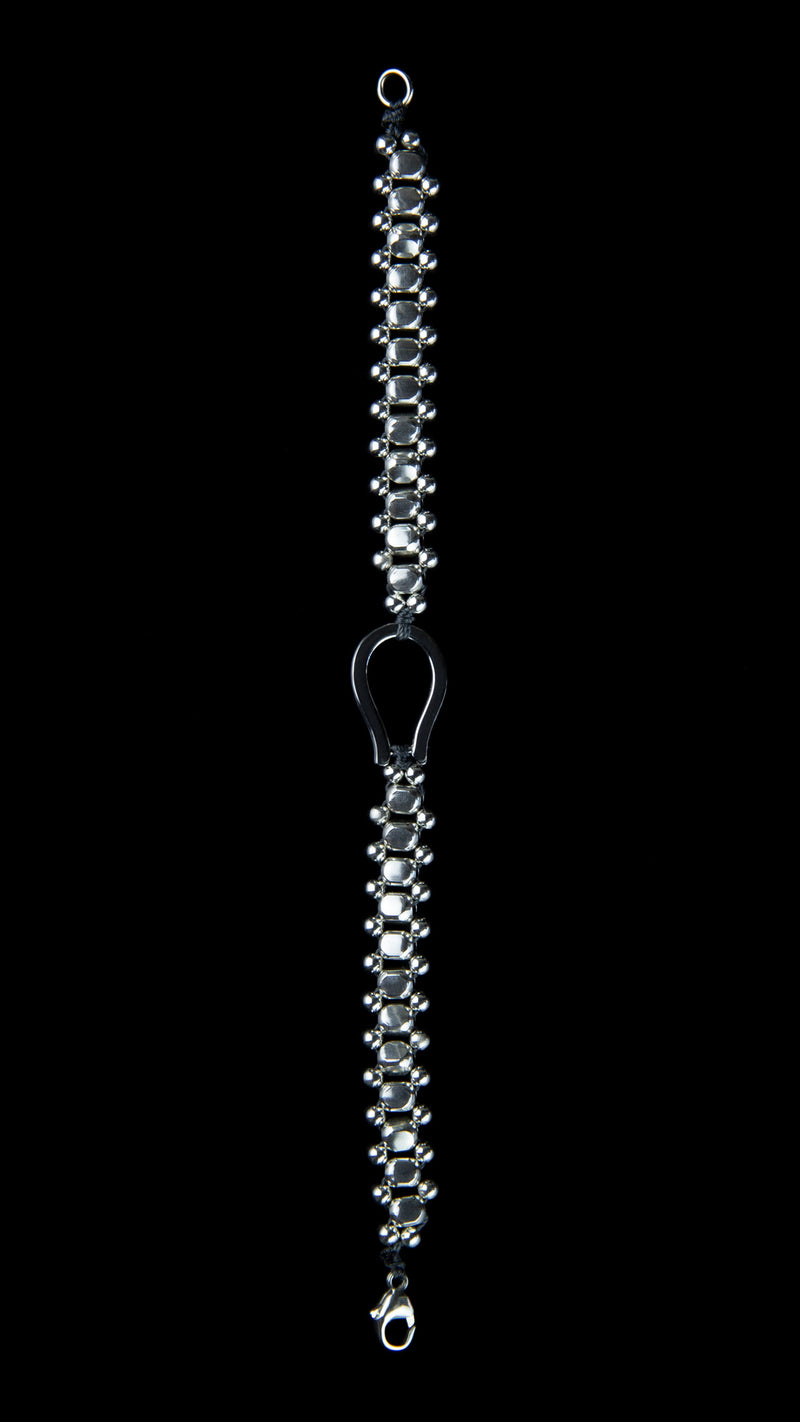 Bracciale con cubi smussati - Antracite