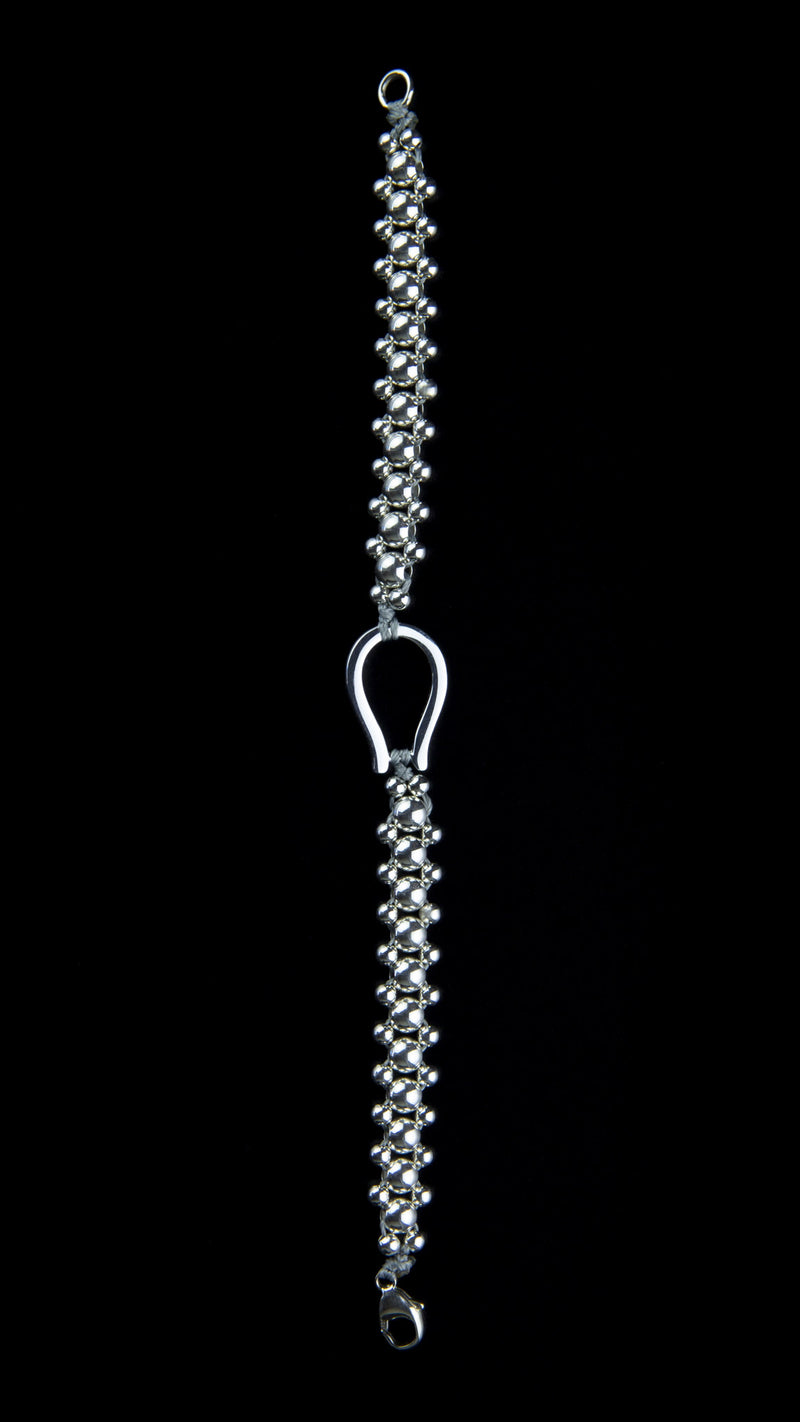 Bracciale con sfere in argento - chiaro