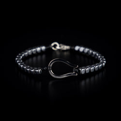 Bracciale scuro con cubi in ematite