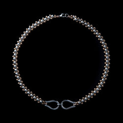 Girocollo con sfere di argento e bronzo