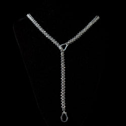 Collana intrecciata con sfere in argento